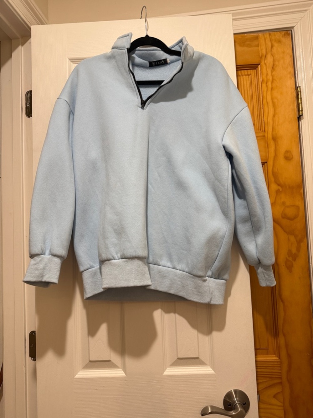 Light Blue Half-Zip women’s  Sweater -